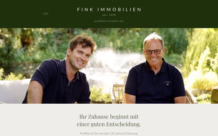 Snímek obrazovky finkimmobilien.de