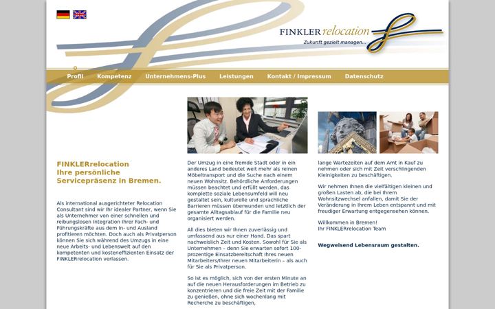 Screenshot ta' finkler-relocation.de
