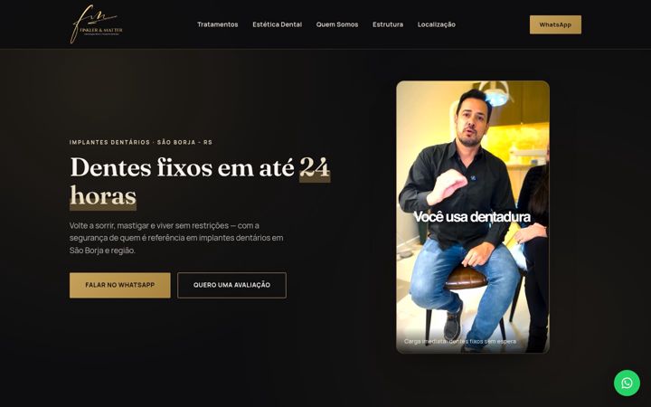 Screenshot of finklerematterodontologia.com.br