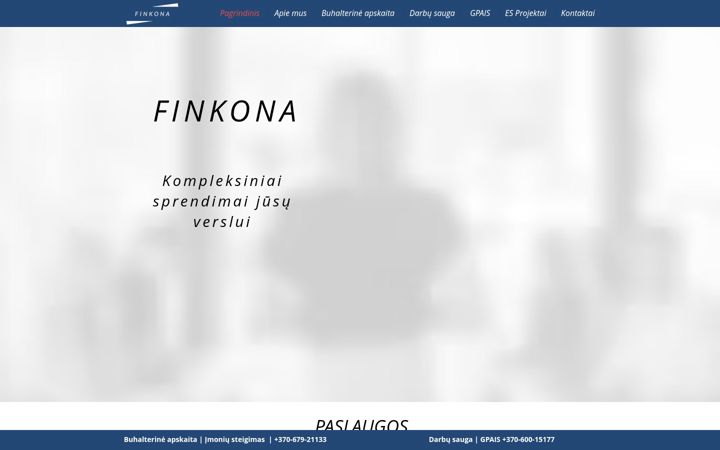 Snímek obrazovky finkona.lt