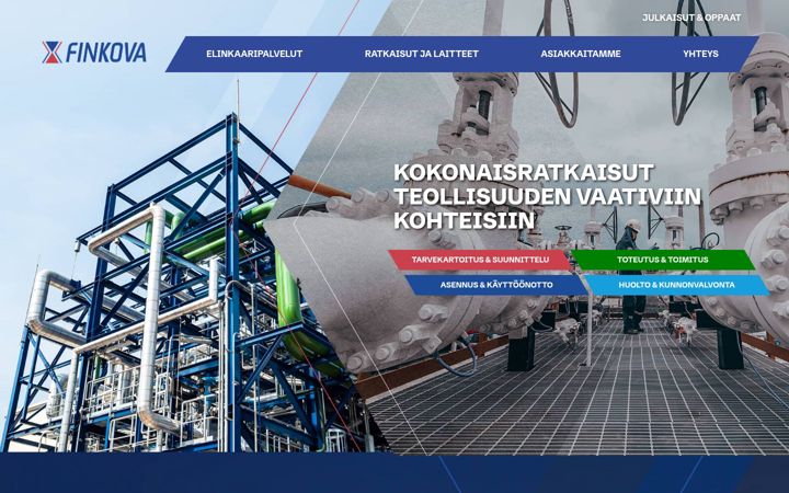Screenshot of finkova.fi