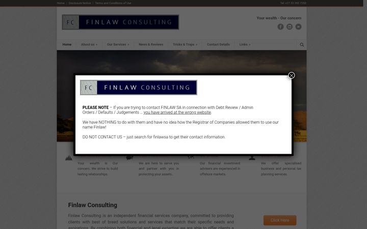 Képernyőkép: finlaw.co.za