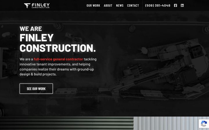 Screenshot of finley.construction