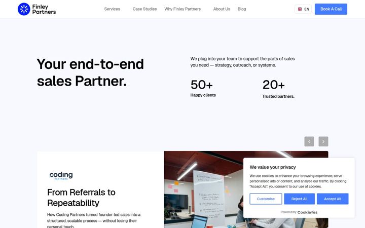 Screenshot of finley.partners
