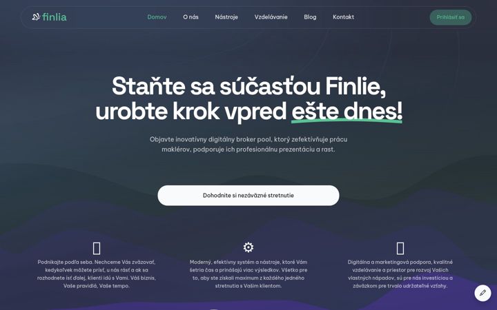 Screenshot of finlia.sk