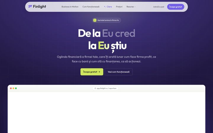 Screenshot of finlight.ro