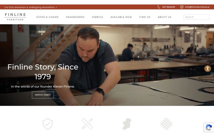 Screenshot di finlinefurniture.ie