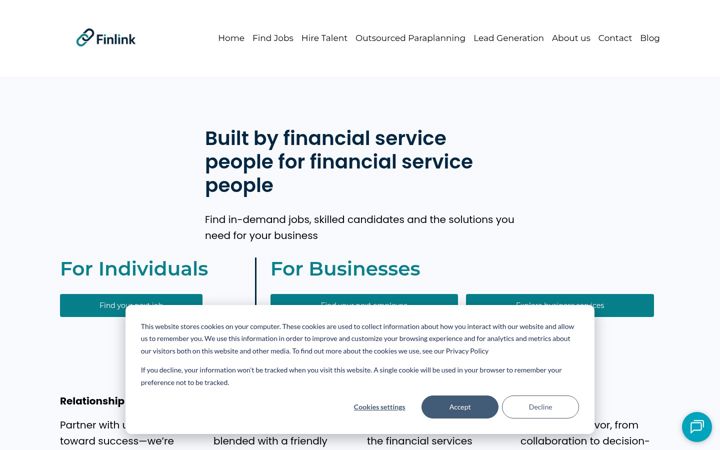 Screenshot ta' finlink.co.uk