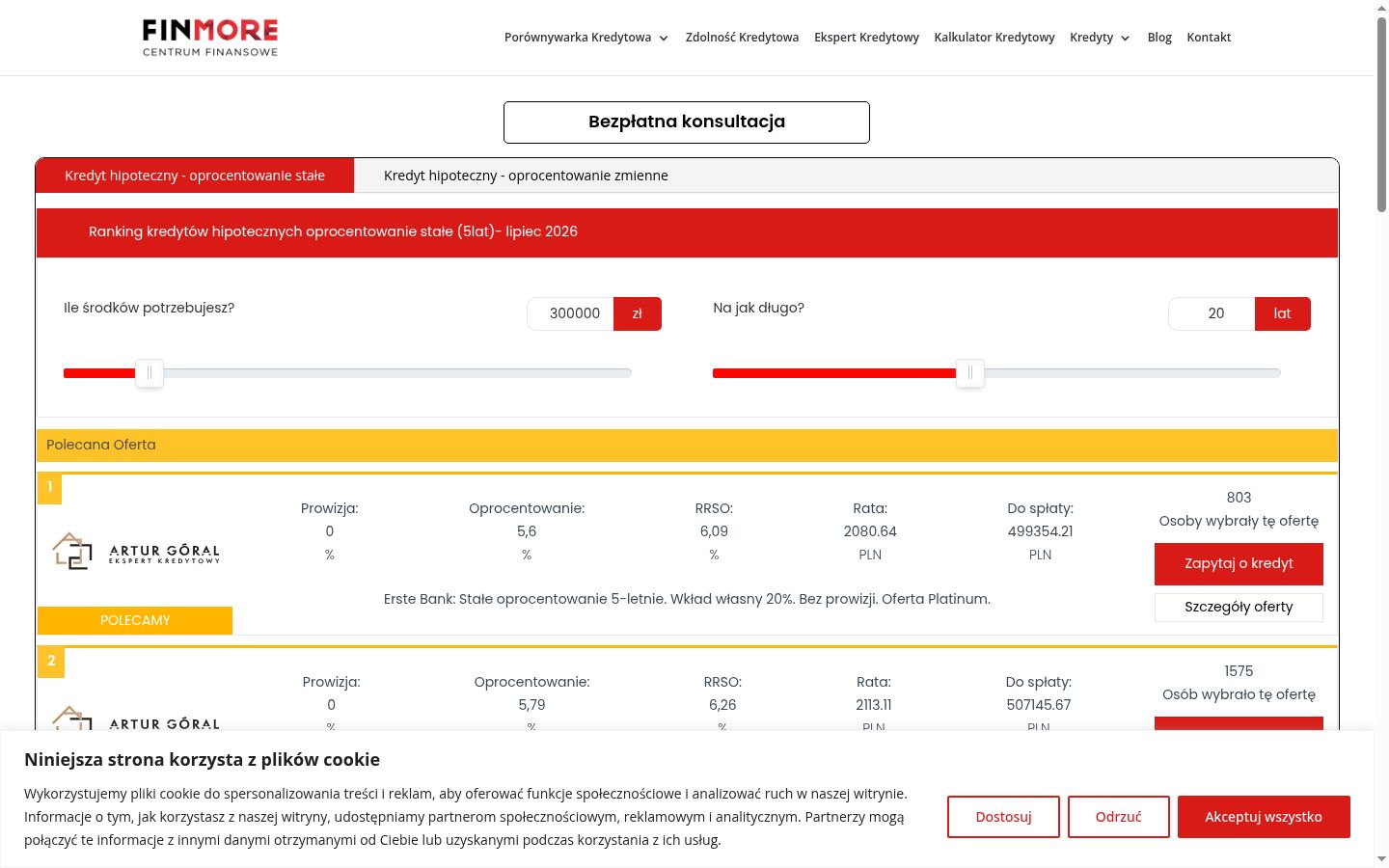 Capture d'écran de la bannière de consentement affichée avant toute interaction