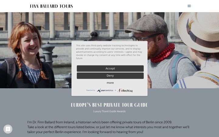 Screenshot of finn-ballard-tours.com