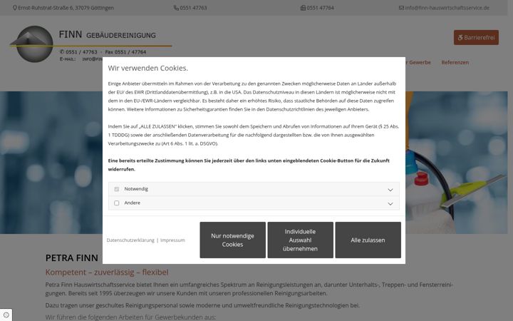 Screenshot of finn-hauswirtschaftsservice.de