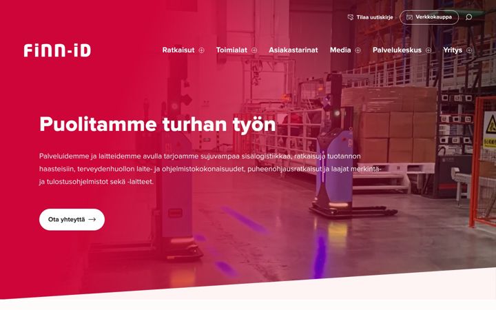 Snimka zaslona za finn-id.fi