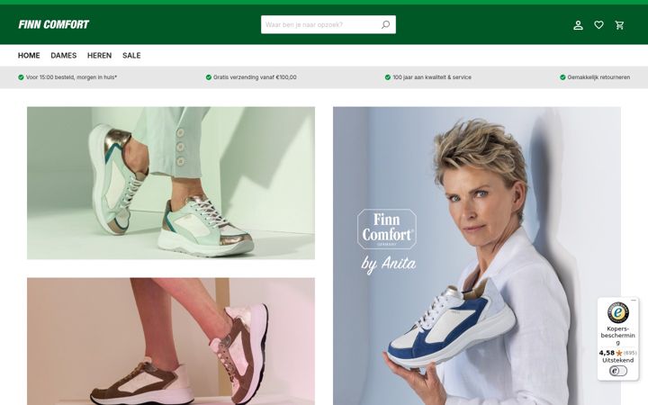 Screenshot of finncomfort.nl