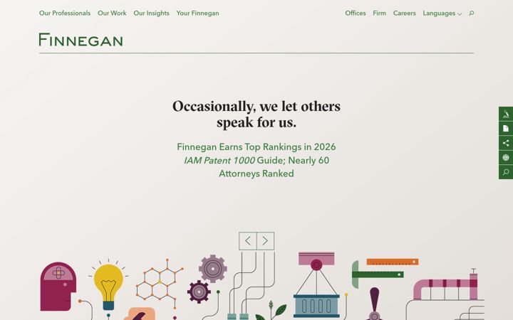 Screenshot of finnegan.com