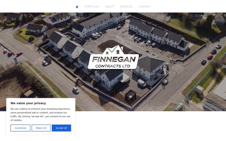 Screenshot ta' finnegancontracts.co.uk