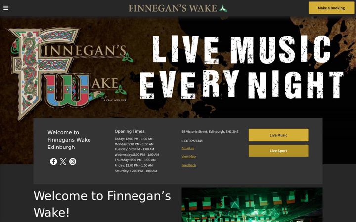 Screenshot of finnegans-wake.co.uk