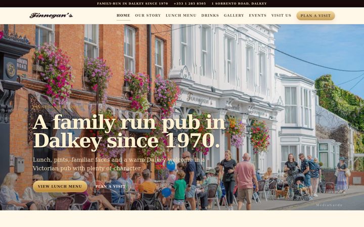Screenshot di finnegans.ie