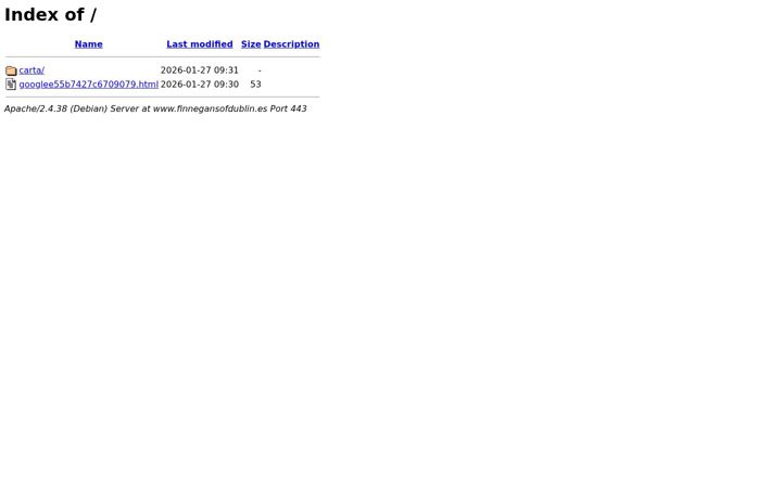 Screenshot of finnegansofdublin.es