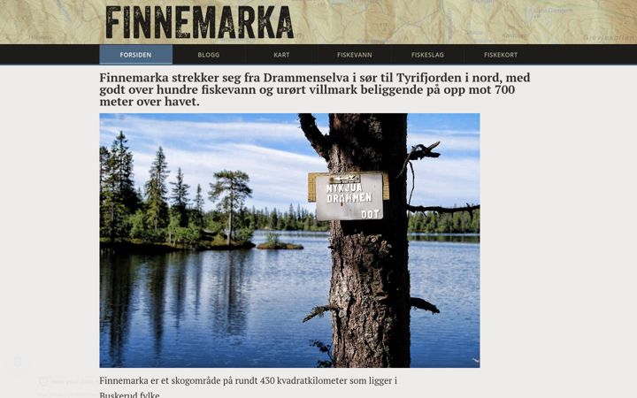 Screenshot of finnemarka.com