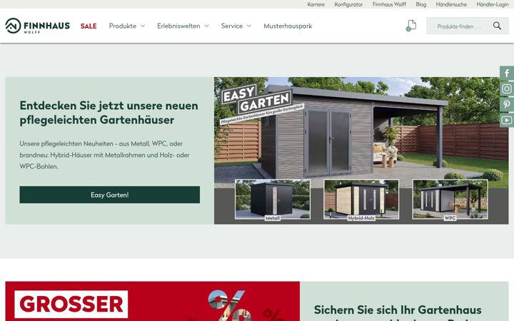 Screenshot of finnhaus.de