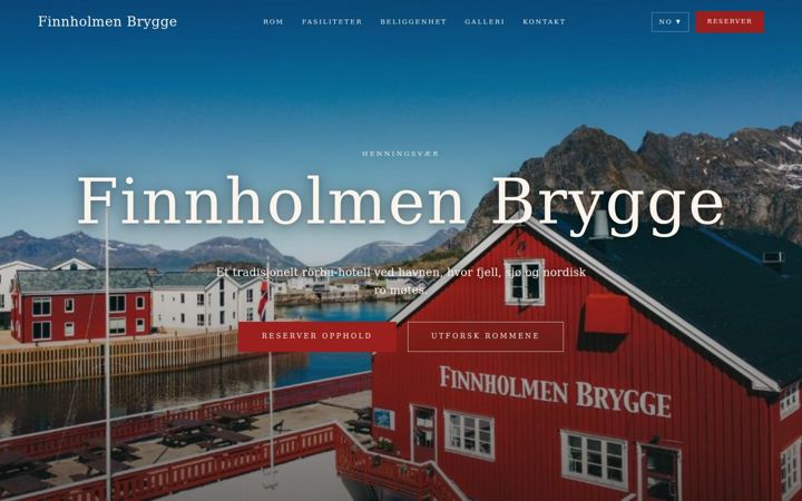 Screenshot of finnholmenbrygge.com
