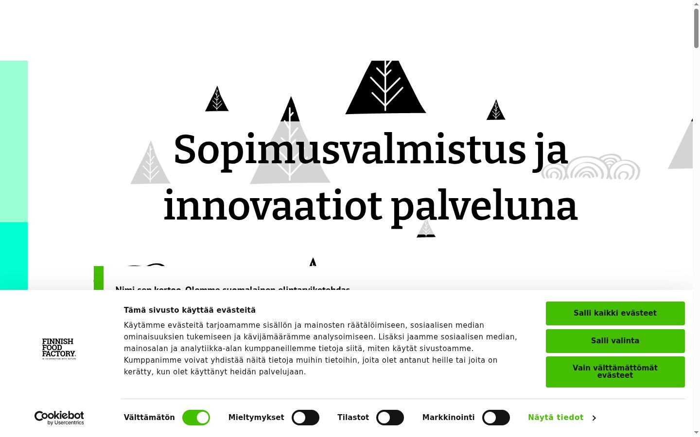 Screenshot tal-banner tal-kunsens muri qabel kwalunkwe interazzjoni