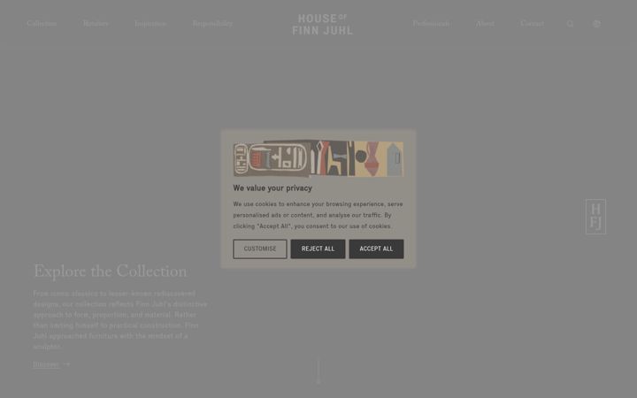 Screenshot of finnjuhl.com