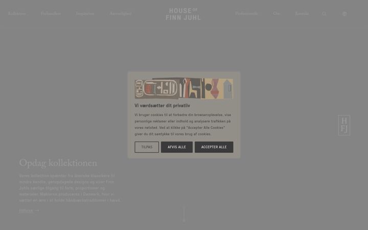 Screenshot of finnjuhl.dk