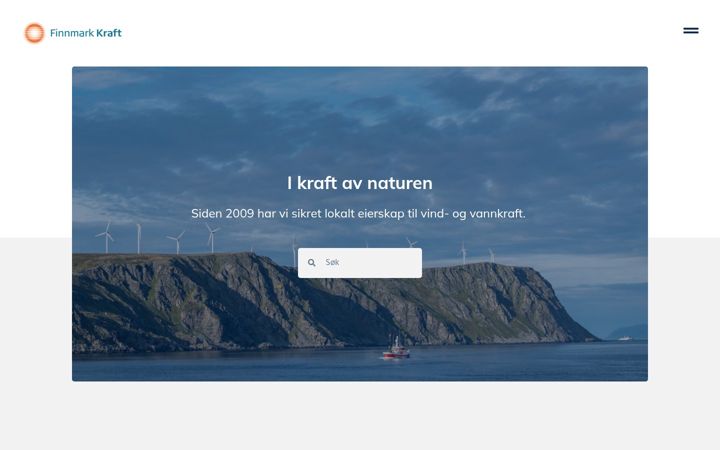 Kuvakaappaus sivustosta finnmarkkraft.no