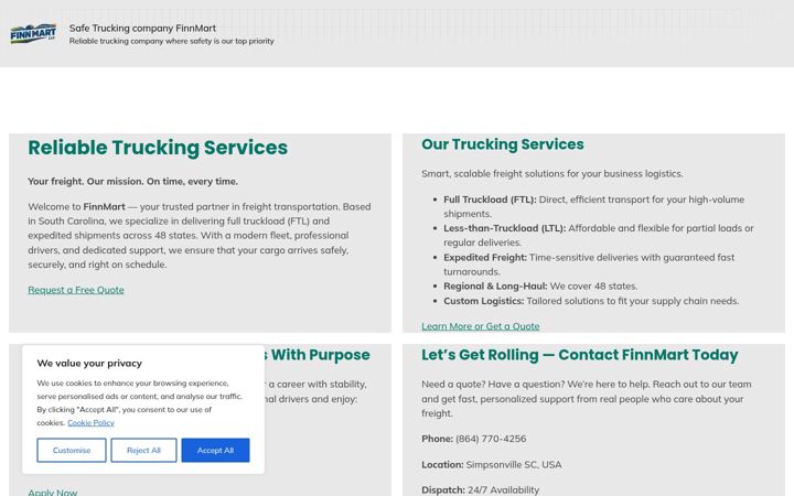 Screenshot of finnmart.org