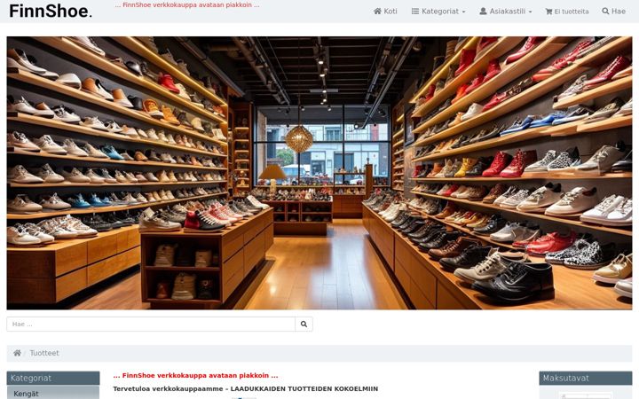 Zrzut ekranu finnshoe.fi