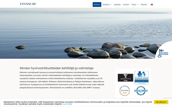Screenshot of finnsusp.fi