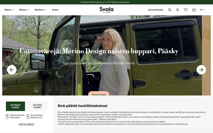Screenshot of finnsvala.com