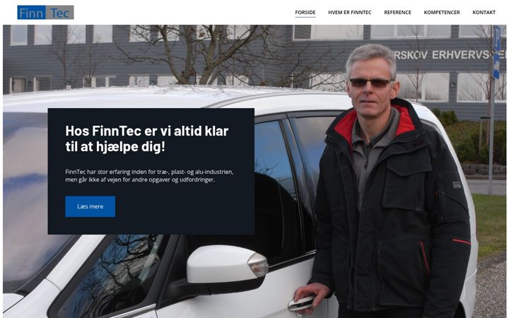 Screenshot of finntec.dk