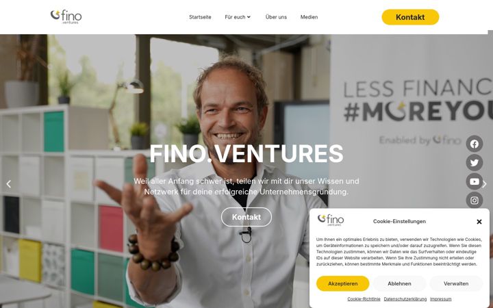 Screenshot of fino.ventures