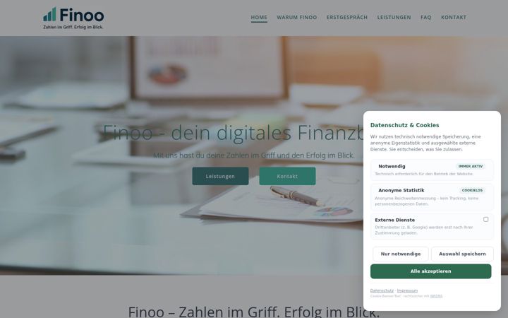 Screenshot of finoo-buchhaltung.de