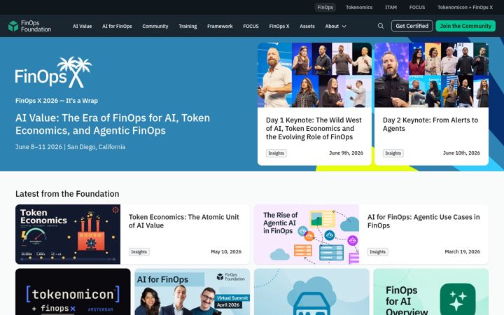 Screenshot of finops.org