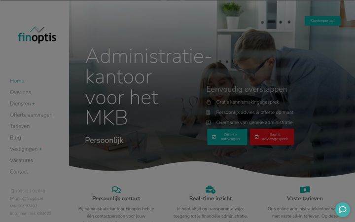 Screenshot of finoptis.nl