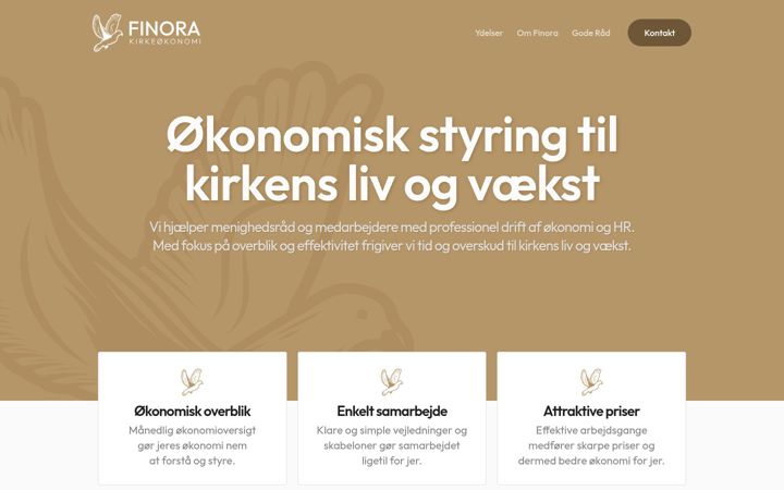 Screenshot of finora.dk