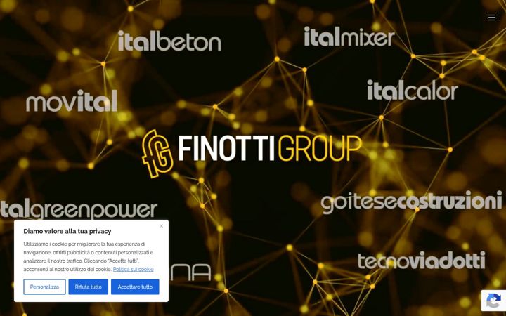 Snímek obrazovky finottigroup.it