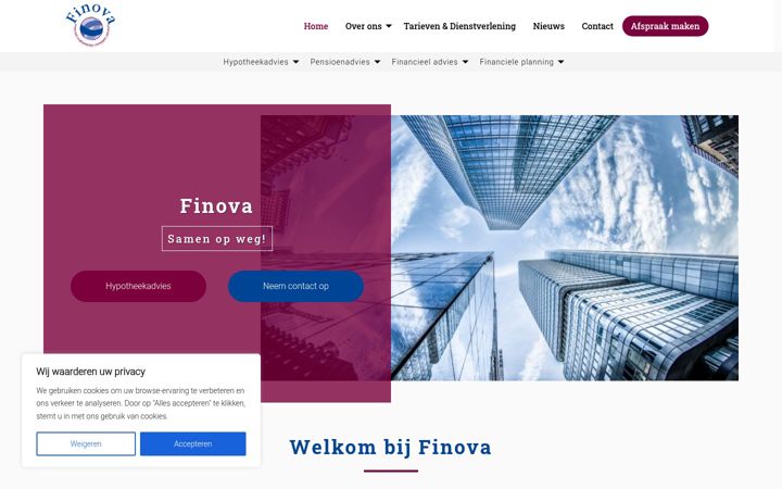 Screenshot of finova.nl