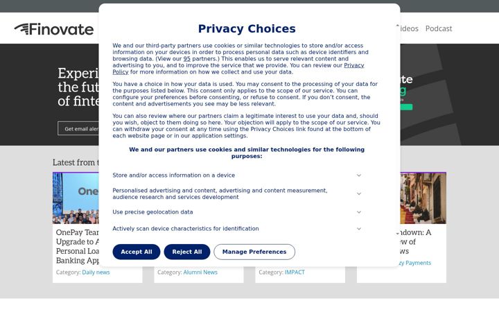 Screenshot of finovate.com