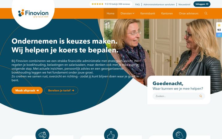 Screenshot of finovion.nl