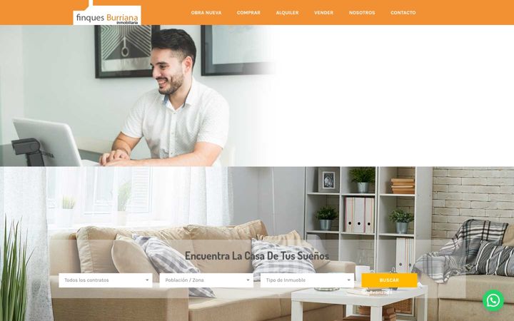 Screenshot of finquesburriana.com