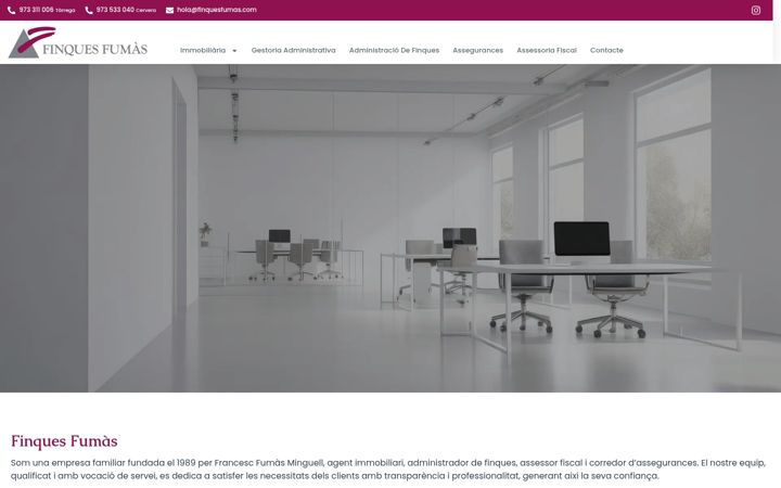 Screenshot of finquesfumas.com