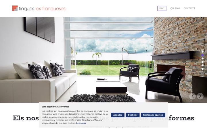 Screenshot of finqueslesfranqueses.com