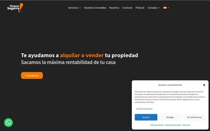Screenshot of finquessegarra.com