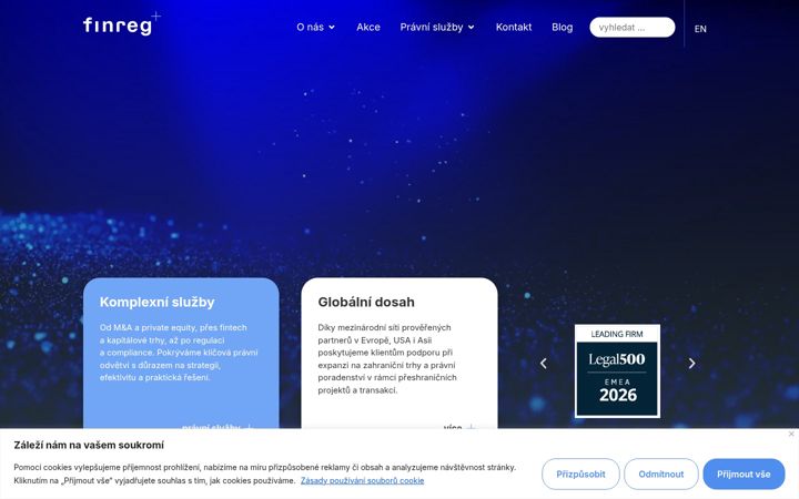 Screenshot of finreg.cz