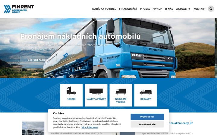 Screenshot of finrent.cz