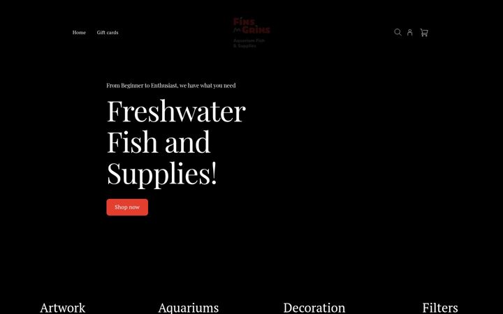 Screenshot of fins-for-grins.square.site
